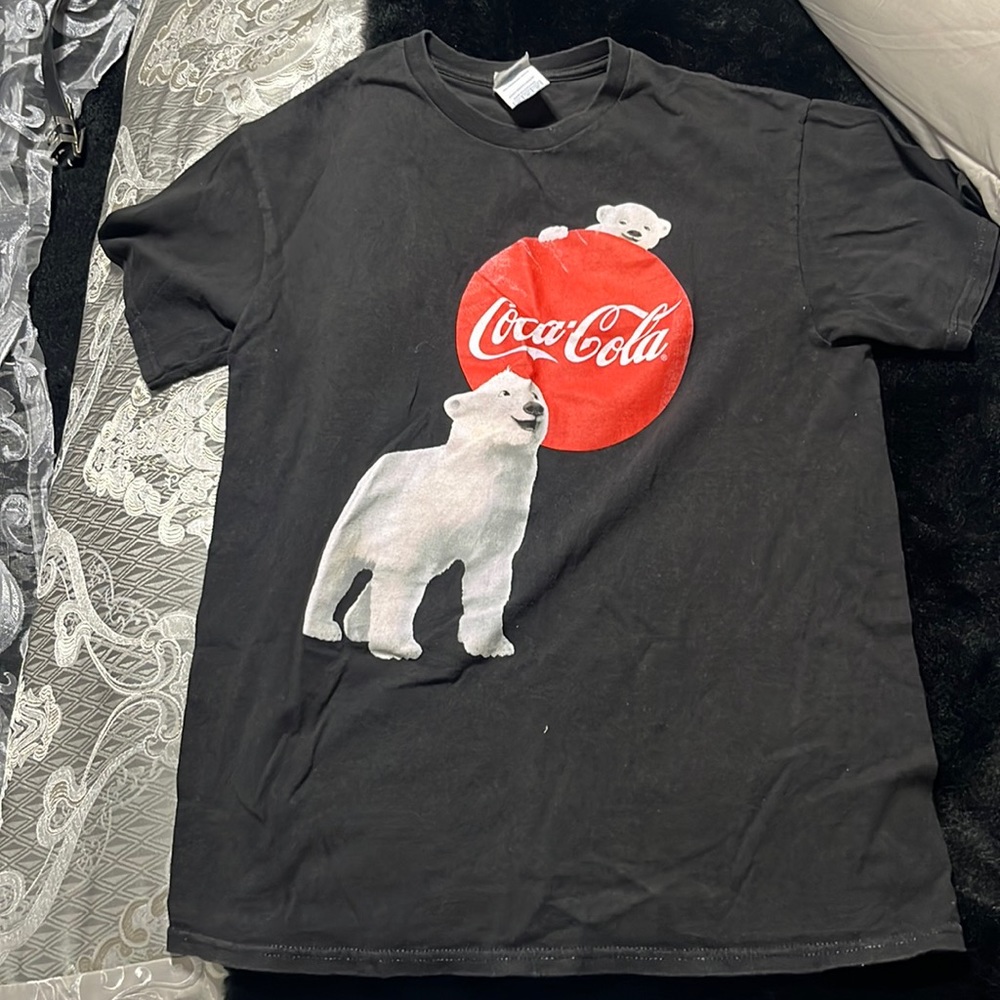 Black Coca-Cola Polar Bear Shirt